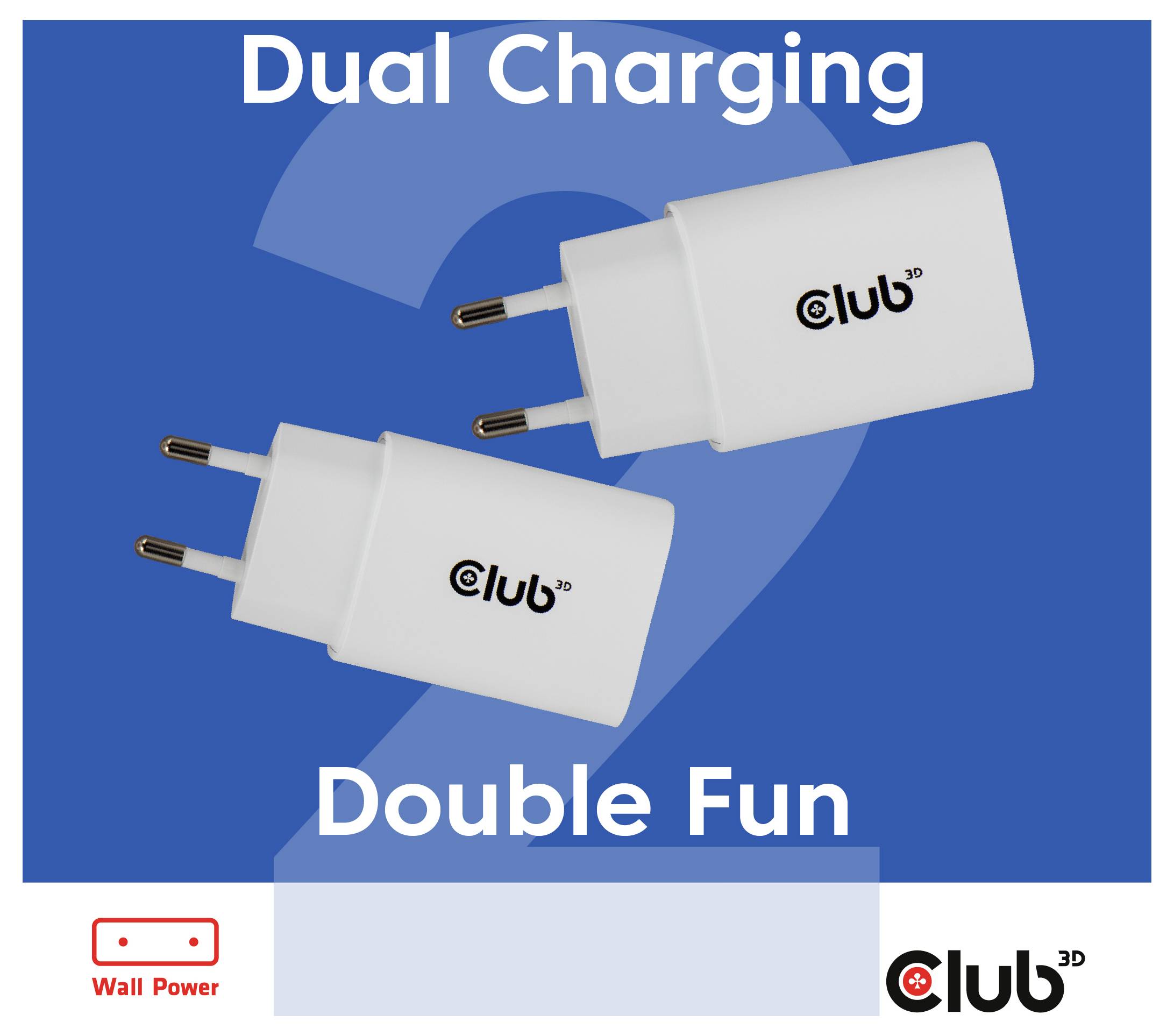 club3D CAC-3020 Ładowarka USB 30 W biały dom-1
