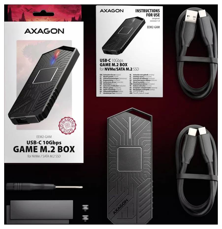 AXA EEM2-GAM Obudowa na dysk twardy 2,5" (6,35 cm)-4