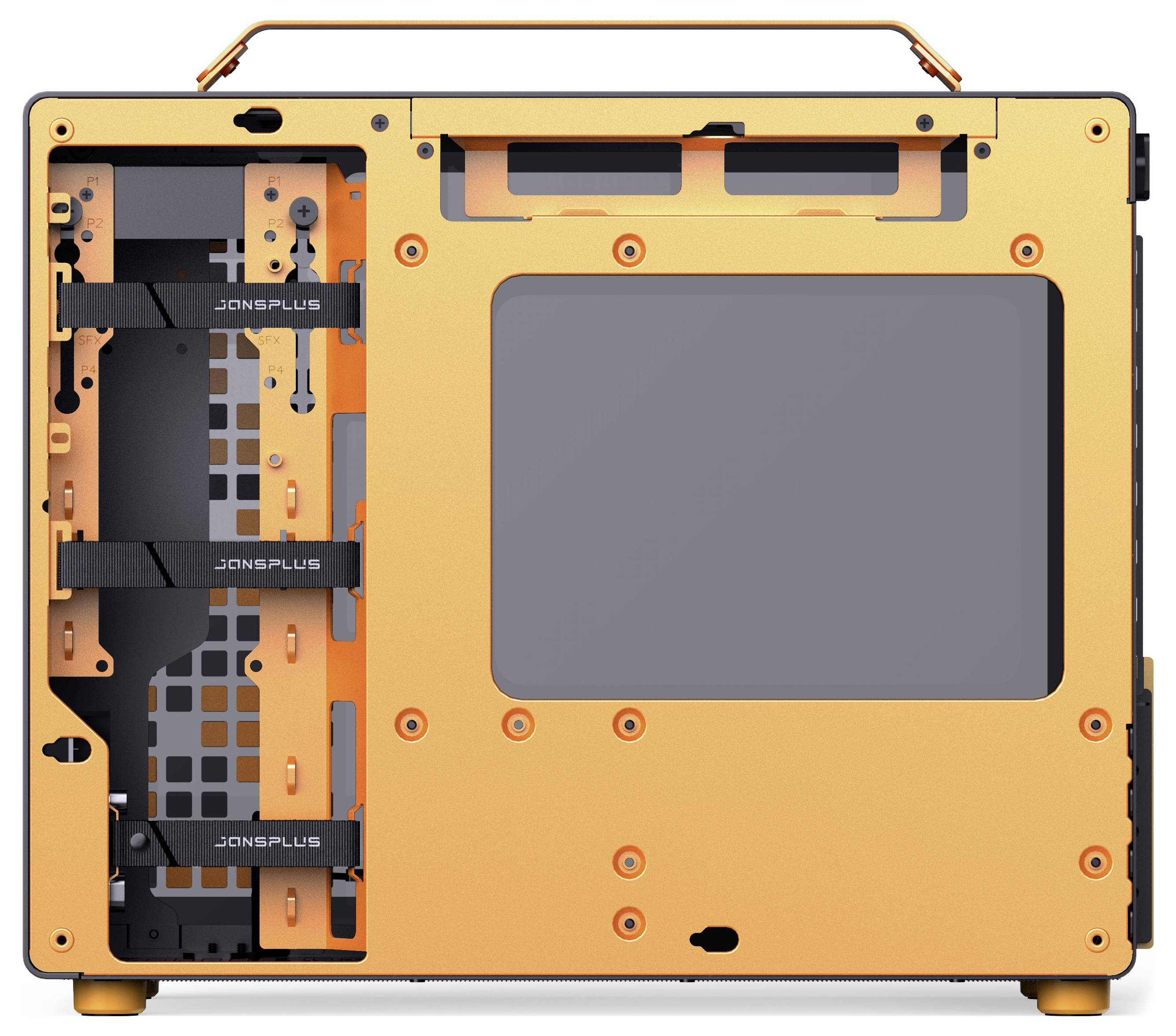 Jonsbo Z20 Micro Tower Obudowa gamingowa, Obudowa, Obudowa do komputera czarny/pomarańczowy-5