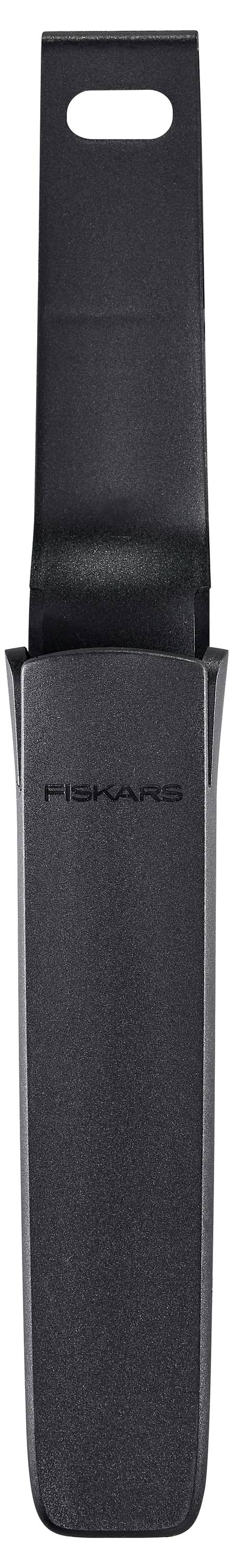 Czarny ochraniacz na ostrze z tworzywa sztucznego, idealny do bezpiecznego przechowywania i ochrony ostrych noży lub ostrzy.