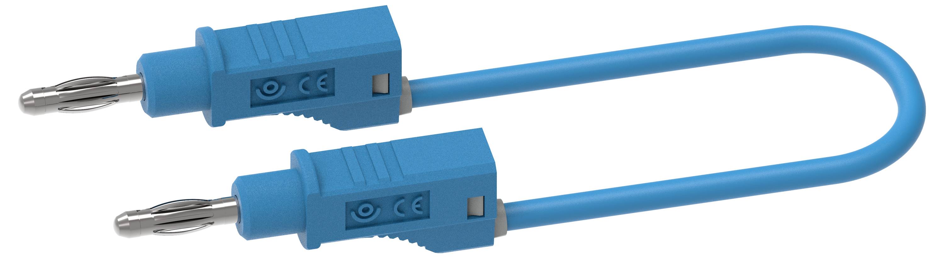 Electro PJP 2112-CD1-50BL Измерительный провод, разъем «папа» 4 мм 50 см, синий 1 шт.