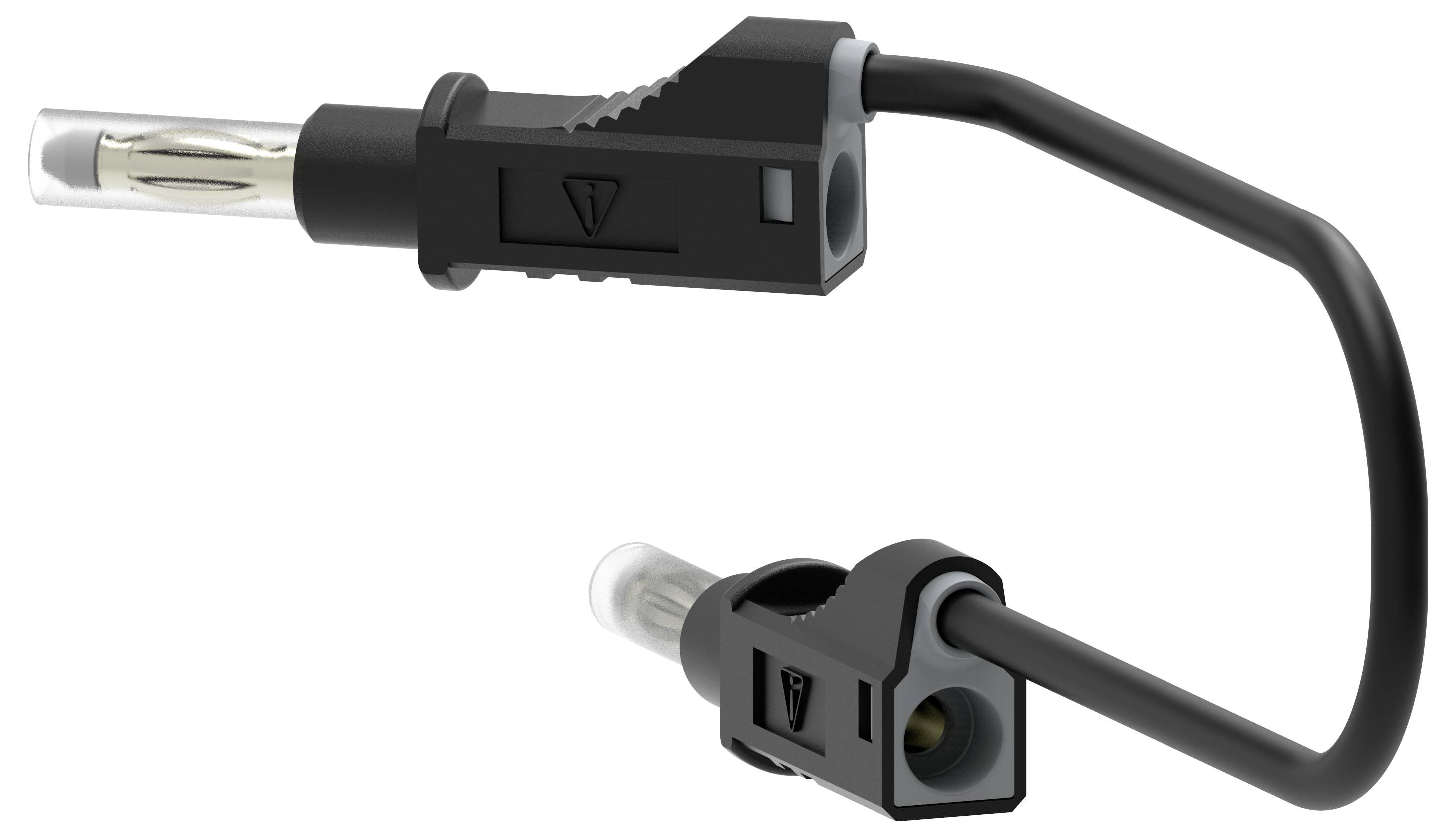 Вимірювальний щуп Electro PJP 2210/600V-CD1-50N, чоловічий, з штекером типу «банан», 4 мм, 50 см, чорний, 1 шт.