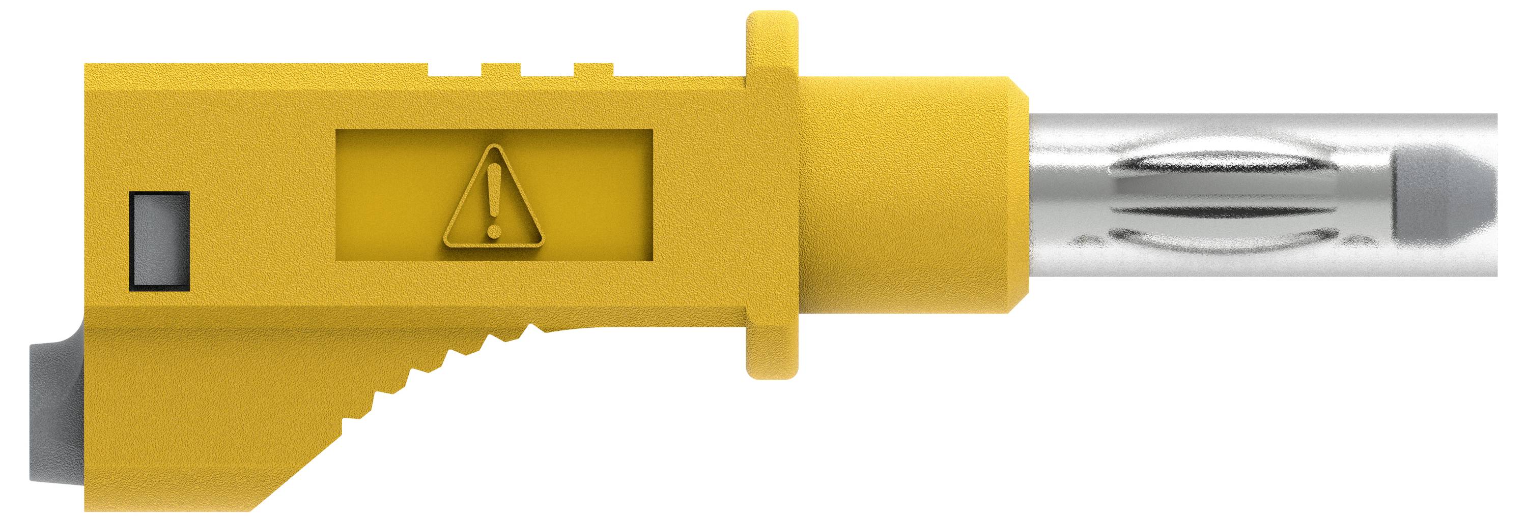 Вимірювальний дріт Electro PJP 2214/600V-CD1-25J, штекер 4 мм, 25 см, жовтий, 1 шт.