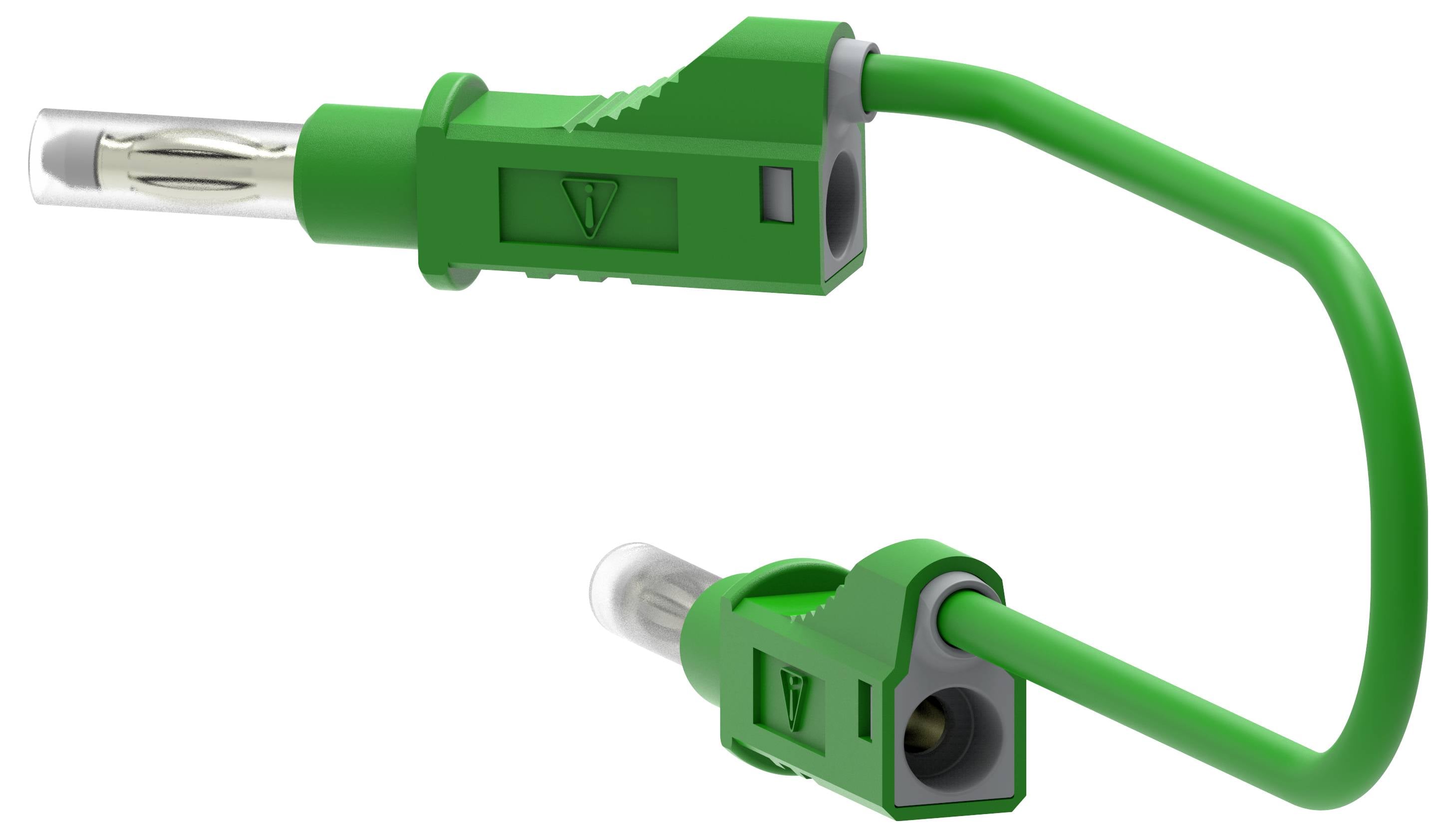 Electro PJP 2214/600V-CD1-100V Вимірювальний штекер 4 мм 100 см зелений 1 шт.