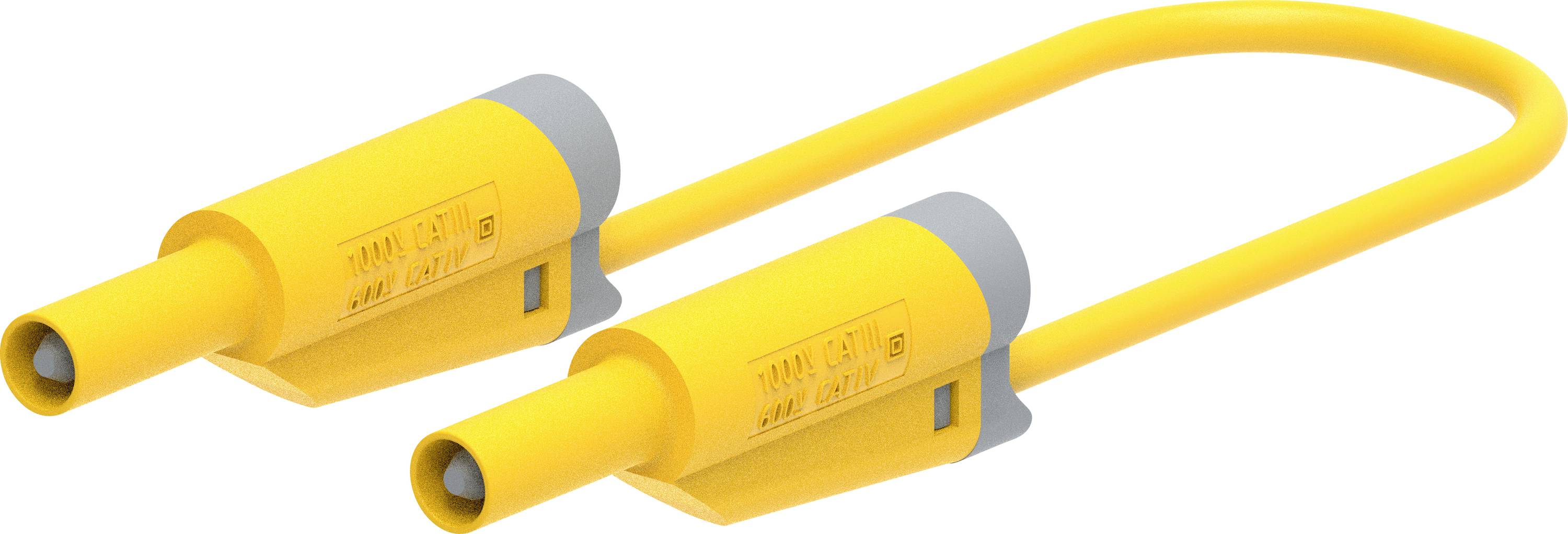 Вимірювальний дріт Electro PJP 2711-IEC-CD1-50J, 4 мм штекер, штекер типу «банан», 50 см, жовтий, 1 шт.