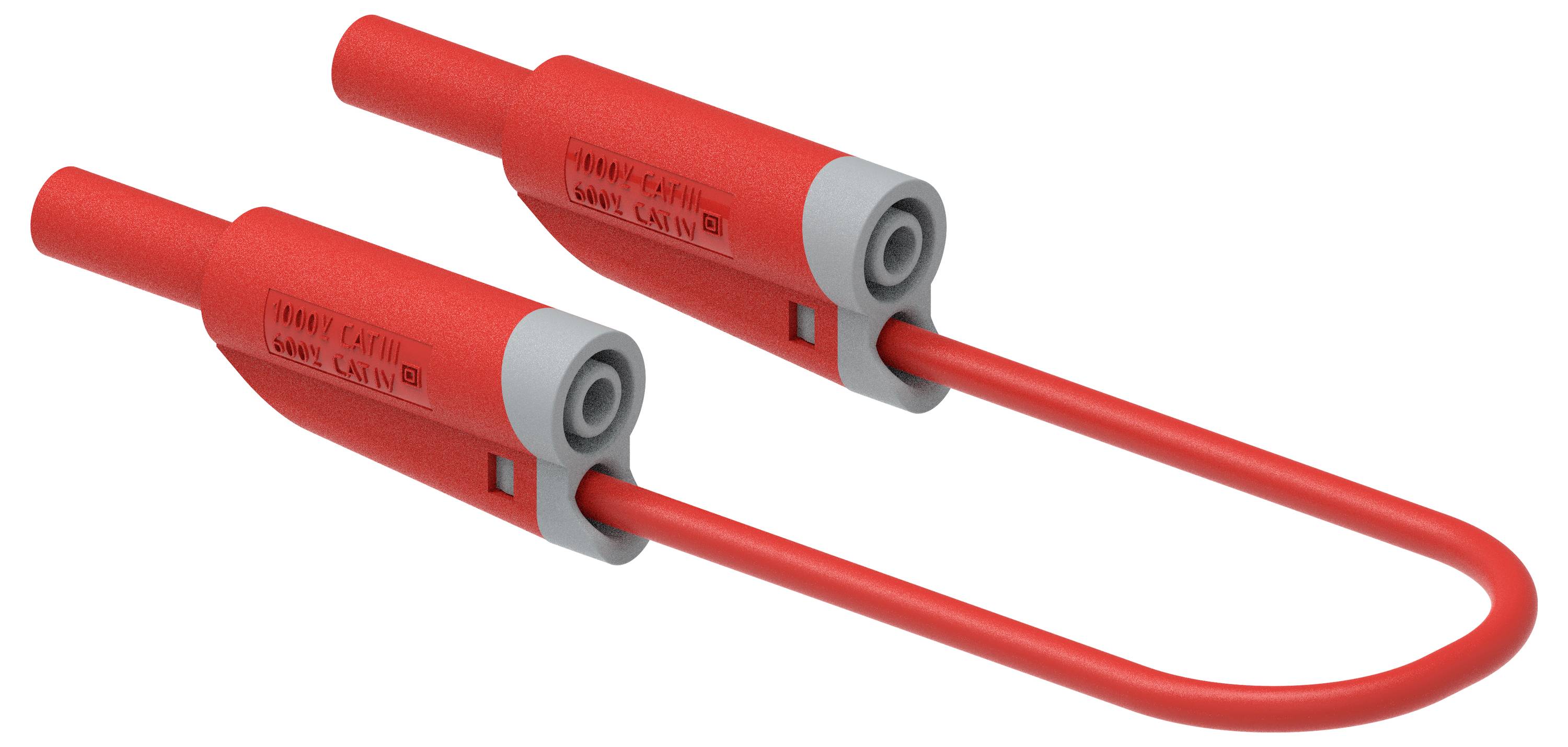 Вимірювальний дріт Electro PJP 2719-IEC-CD1-100R, штекер 4 мм, штекер типу «банан», 100 см, червоний, 1 шт.