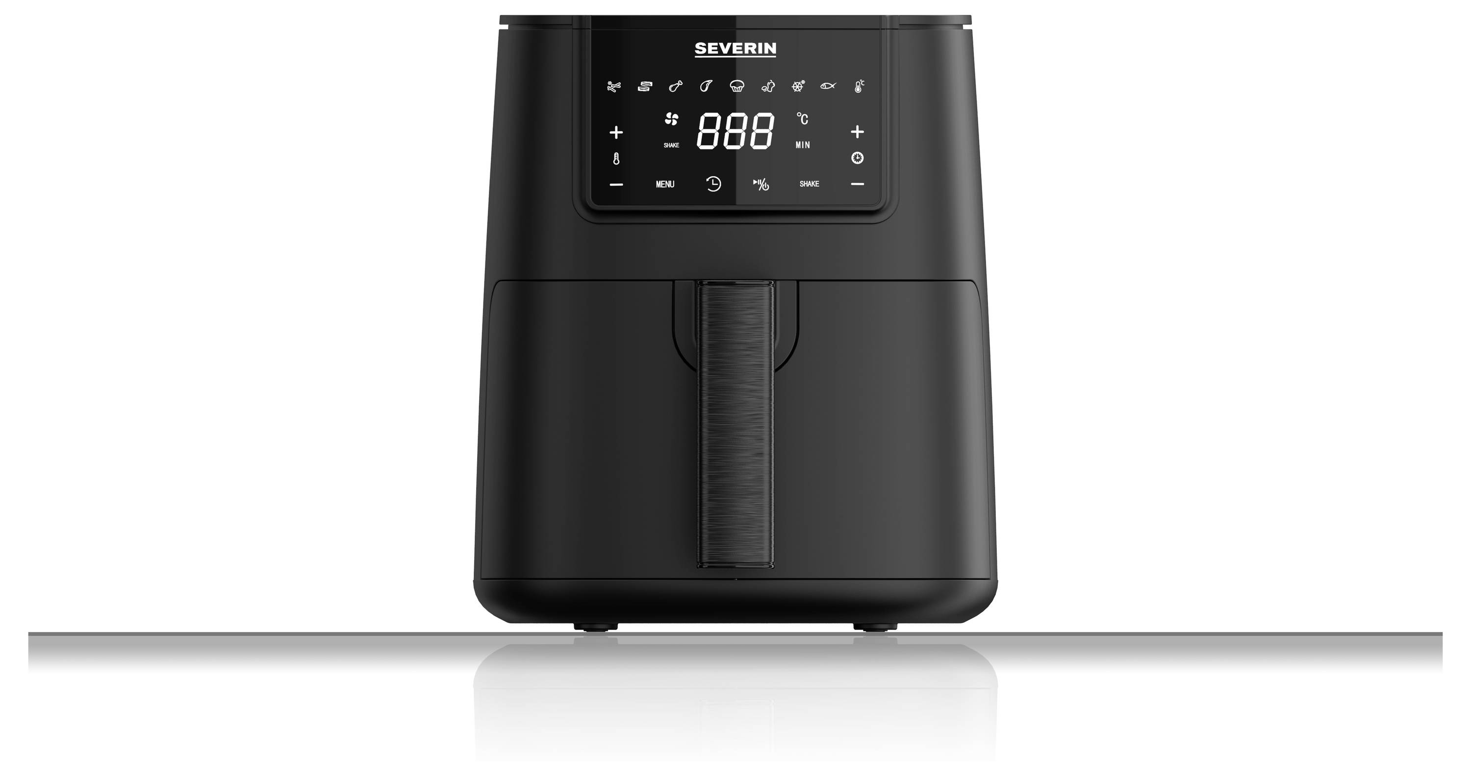 Фритюрниця Severin FR 2461 4 л 1300 Вт з функцією таймера, з дисплеєм, чорна