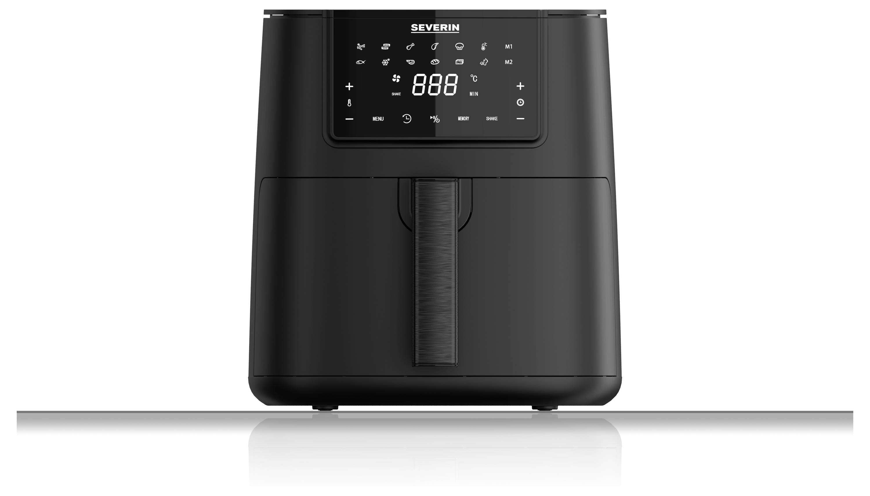 Фритюрниця Severin FR 2462 7 л 1700 Вт з дисплеєм, антипригарне покриття чорного кольору