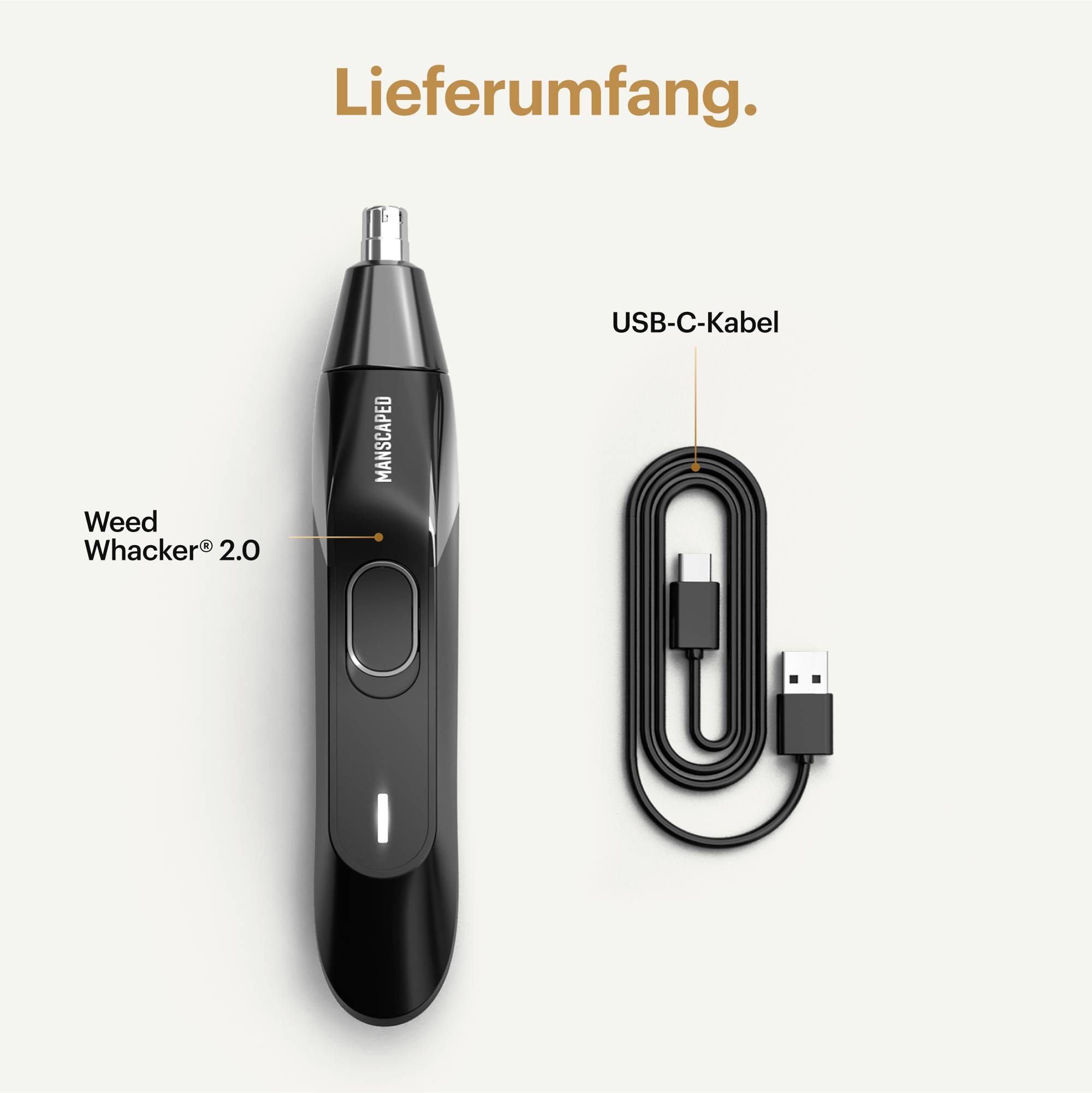 MANSCAPED Weed Wacker 2.0 Trymer do włosów w nosie czarny-2