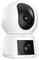 Biała kamera monitoringu z obrotową głowicą i dwoma obiektywami, odpowiednia do zabezpieczania wnętrz.