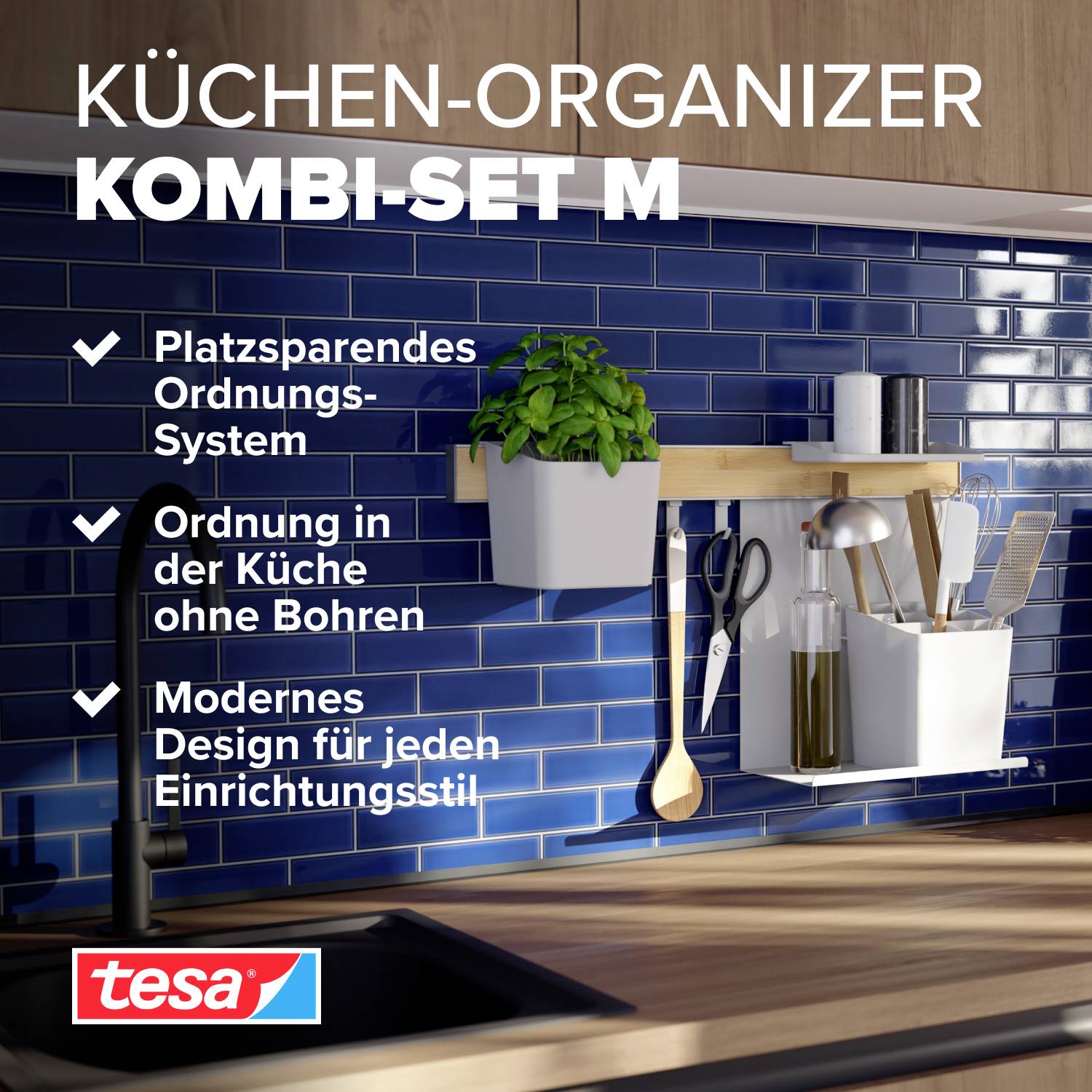 tesa 70041-00000-00 Kombi-Set білий 1 комплект