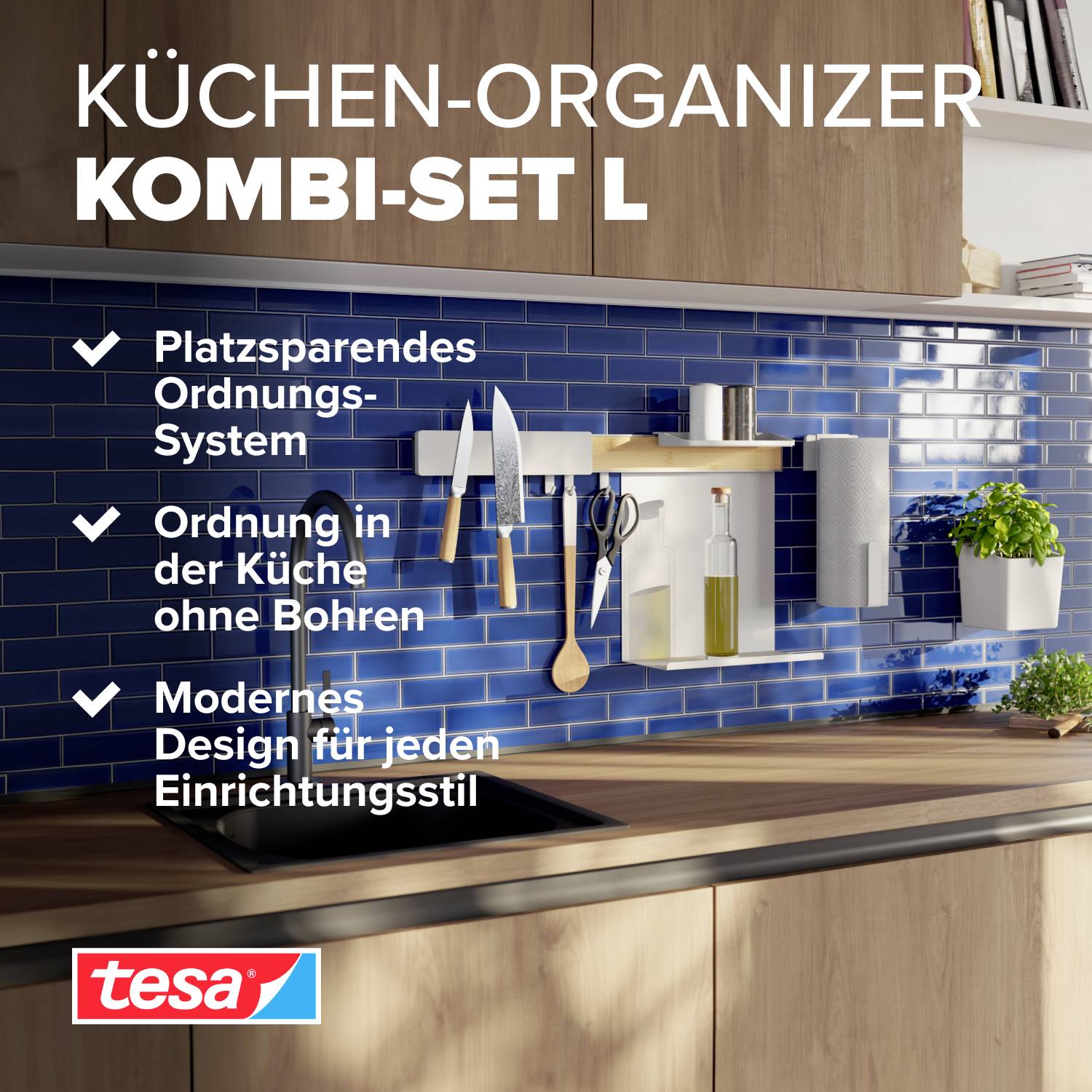 tesa 70042-00000-00 Kombi-Set білий 1 комплект