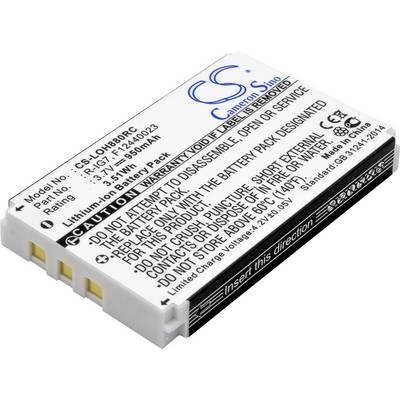 Akumulator litowo-jonowy o specyfikacji: numer modelu CS-LOH880RC, 7,4V, 3050mAh. Ostrzeżenia dotyczące bezpiecznego użytkowania zaznaczone.