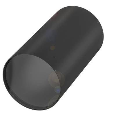 Czarny cylindryczny obiekt 3D o gładkiej powierzchni. Brak innych widocznych szczegółów lub wskazówek kontekstowych.