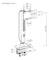 Diagram podstawy monitora przedstawiający zakres pochylenia od +60° do -20°, obrotu o ±180°, regulacji wysokości od 312 do 492 mm oraz szczegółowe wymiary w milimetrach.