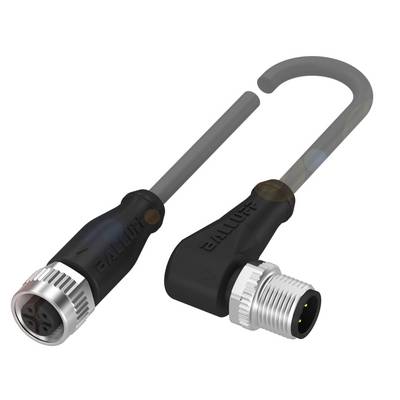 Dwa czarne, zagięte złącza elektroniczne z metalowymi pierścieniami.