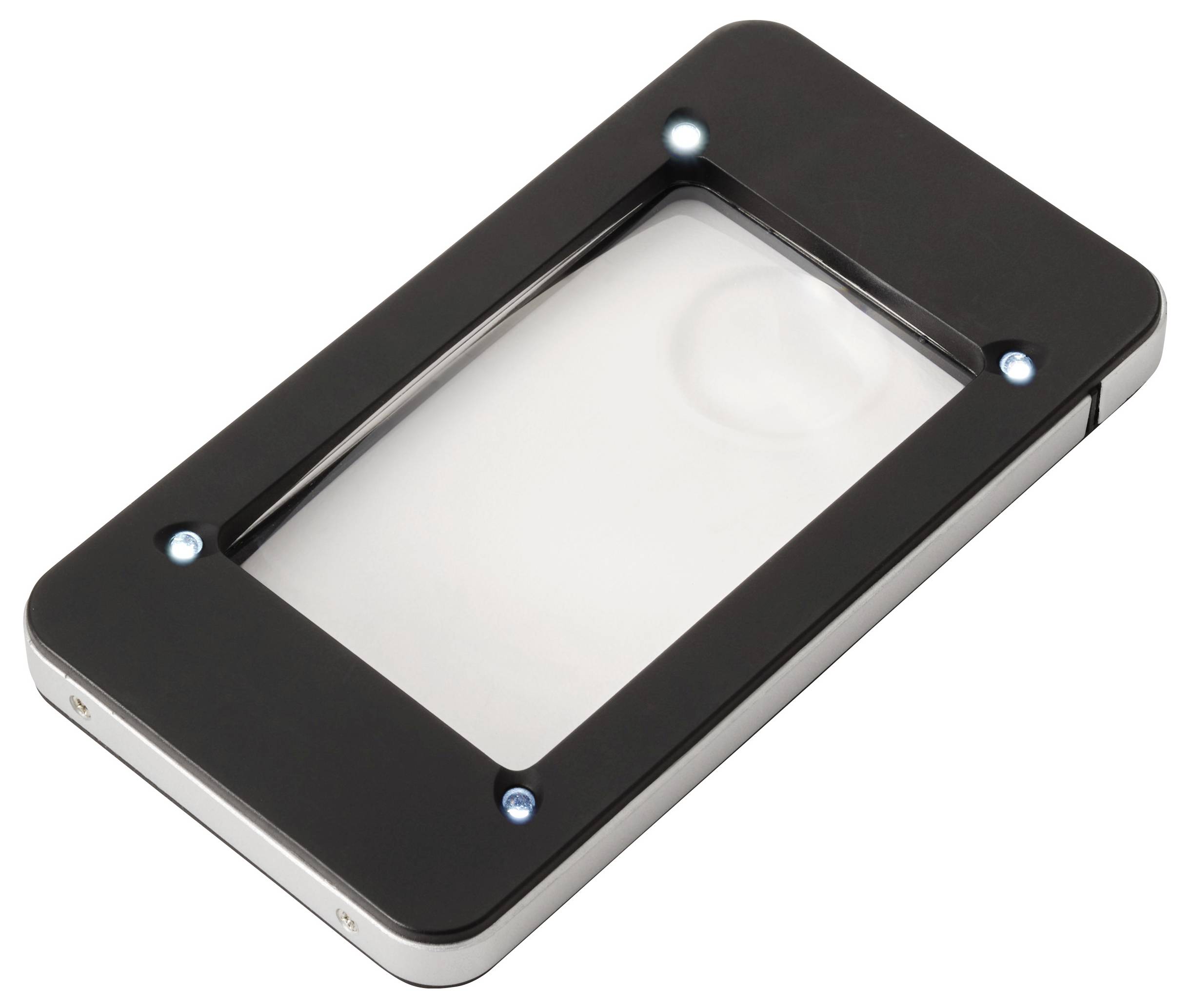 Ручна лупа TOOLCRAFT TO-10283184 зі світлодіодним підсвічуванням Коефіцієнт збільшення: 2 x, 4 x Розмір лінзи: (Ø) 23 мм Чорний