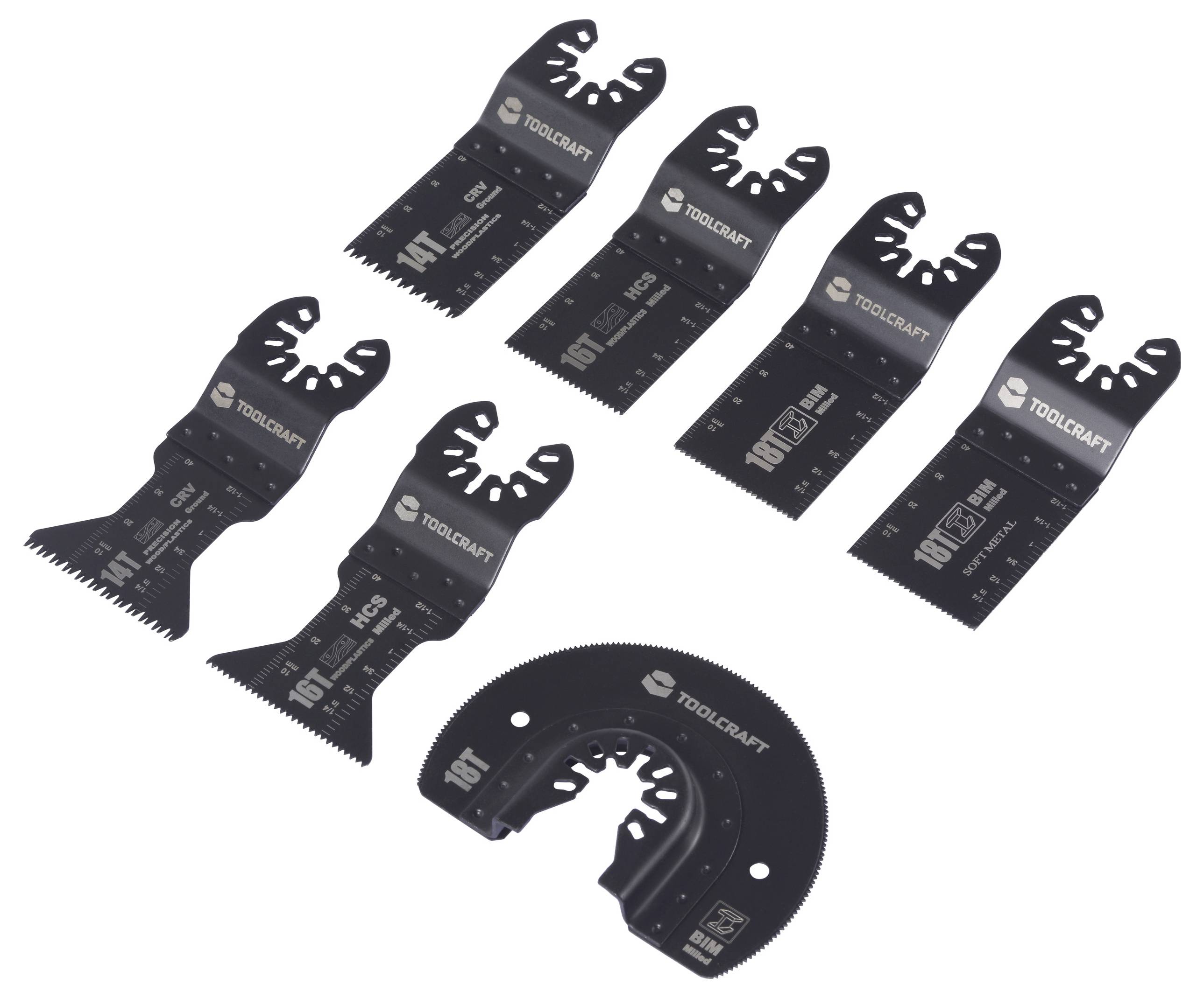 Набір аксесуарів для багатофункціонального інструменту TOOLCRAFT TO-10283205, 24 предм.