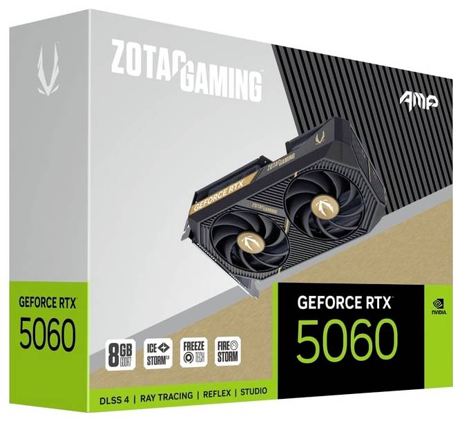 Zotac Karta graficzna Nvidia GeForce RTX 5060 GeForce RTX 5060 8 GB GDDR7 RAM PCIe x8 HDMI, DisplayPort NVIDIA G-Sync , -6