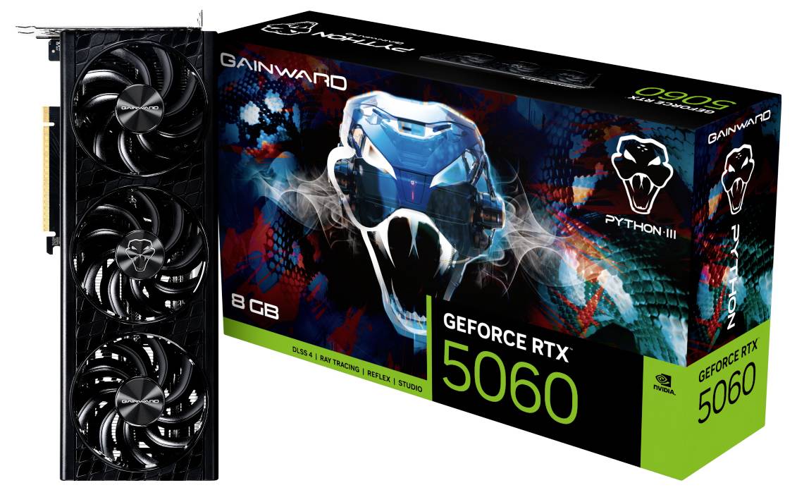 Gainward Karta graficzna Nvidia GeForce RTX 5060 GeForce RTX 5060 8 GB GDDR7 RAM PCIe x8 HDMI, DisplayPort Tryb wentylat-9