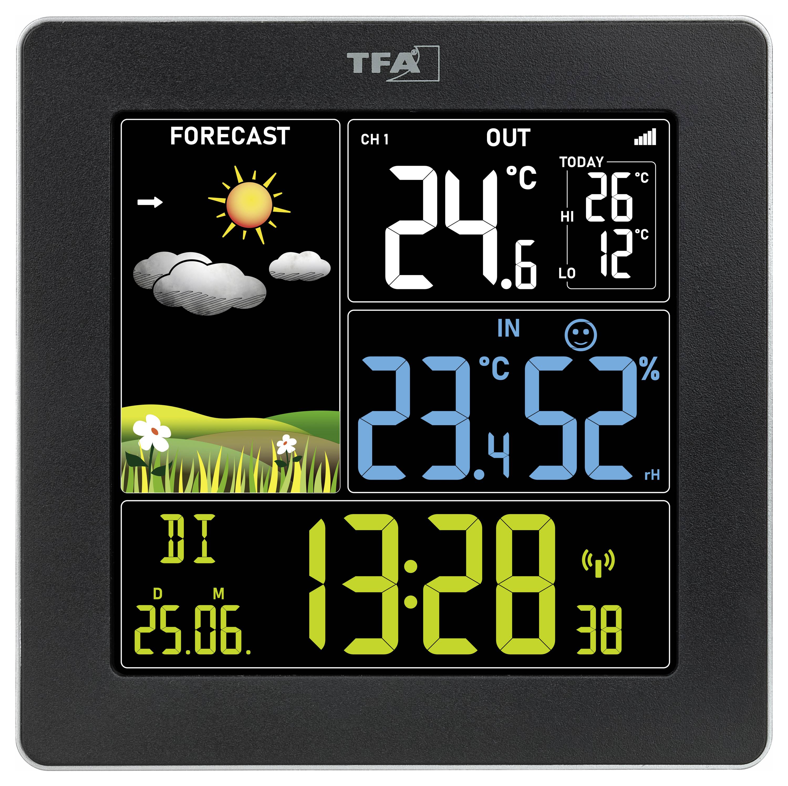 Бездротова метеостанція TFA Dostmann Funk-Wetterstation mit Farbdisplay SUN 2 35.1174.01