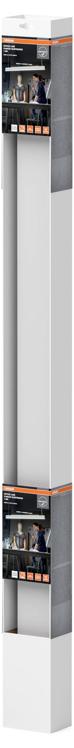 Світлодіодний стельовий світильник OSRAM HOMELIGHTING Office Line Cuboid Підвісний 42 Вт 840 DIM Білий білий 42.00 Вт 230 В (Ш x В
