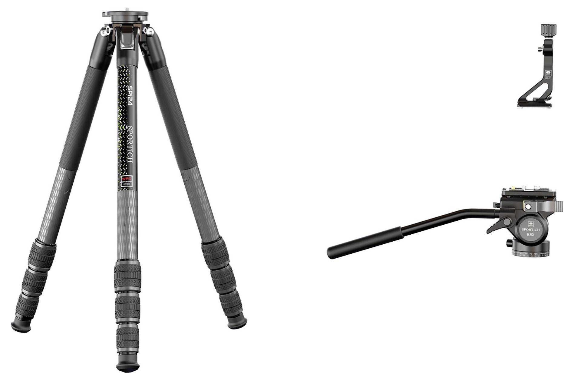 Statyw SIRUI Europe Sirui Sportich SP124 + B5X Carbon SP124+B5X, 153.5 cm-1