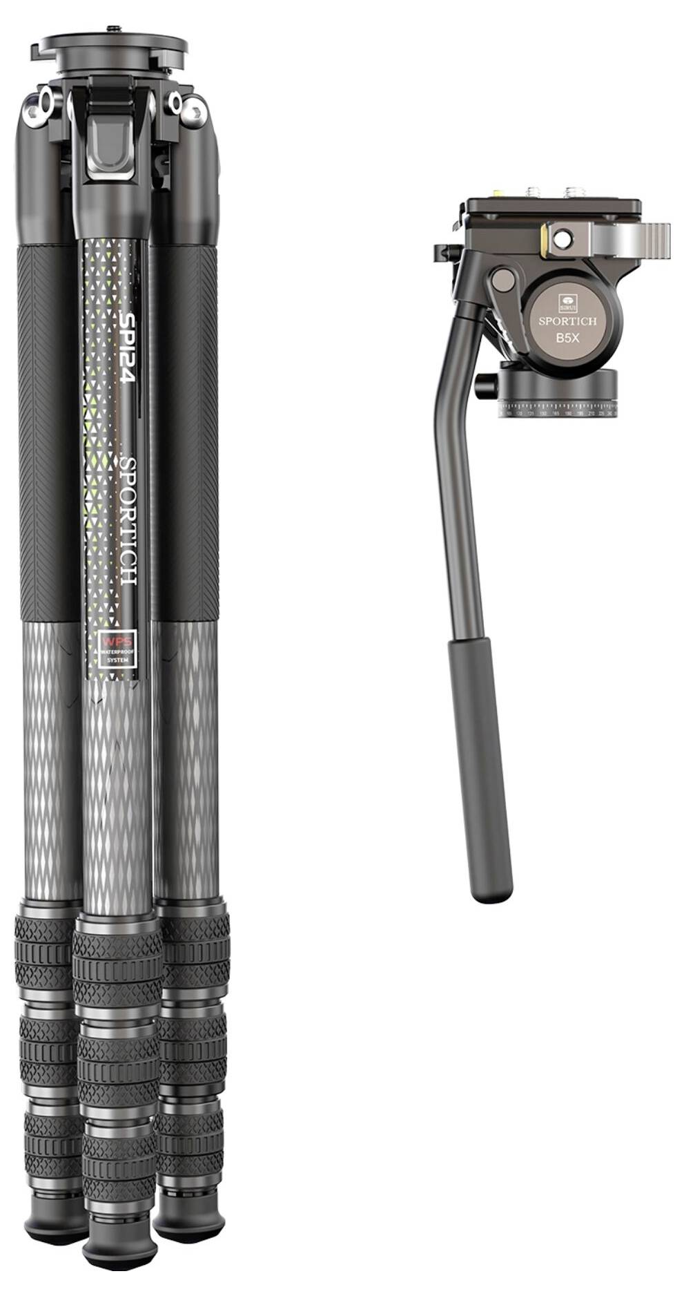 Statyw SIRUI Europe Sirui Sportich SP124 + B5X Carbon SP124+B5X, 153.5 cm-3