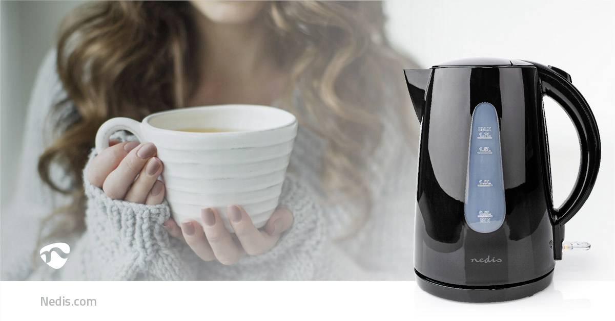 Nedis KAWK130EBK Czajnik czarny Pojemność: 1.7 l-7