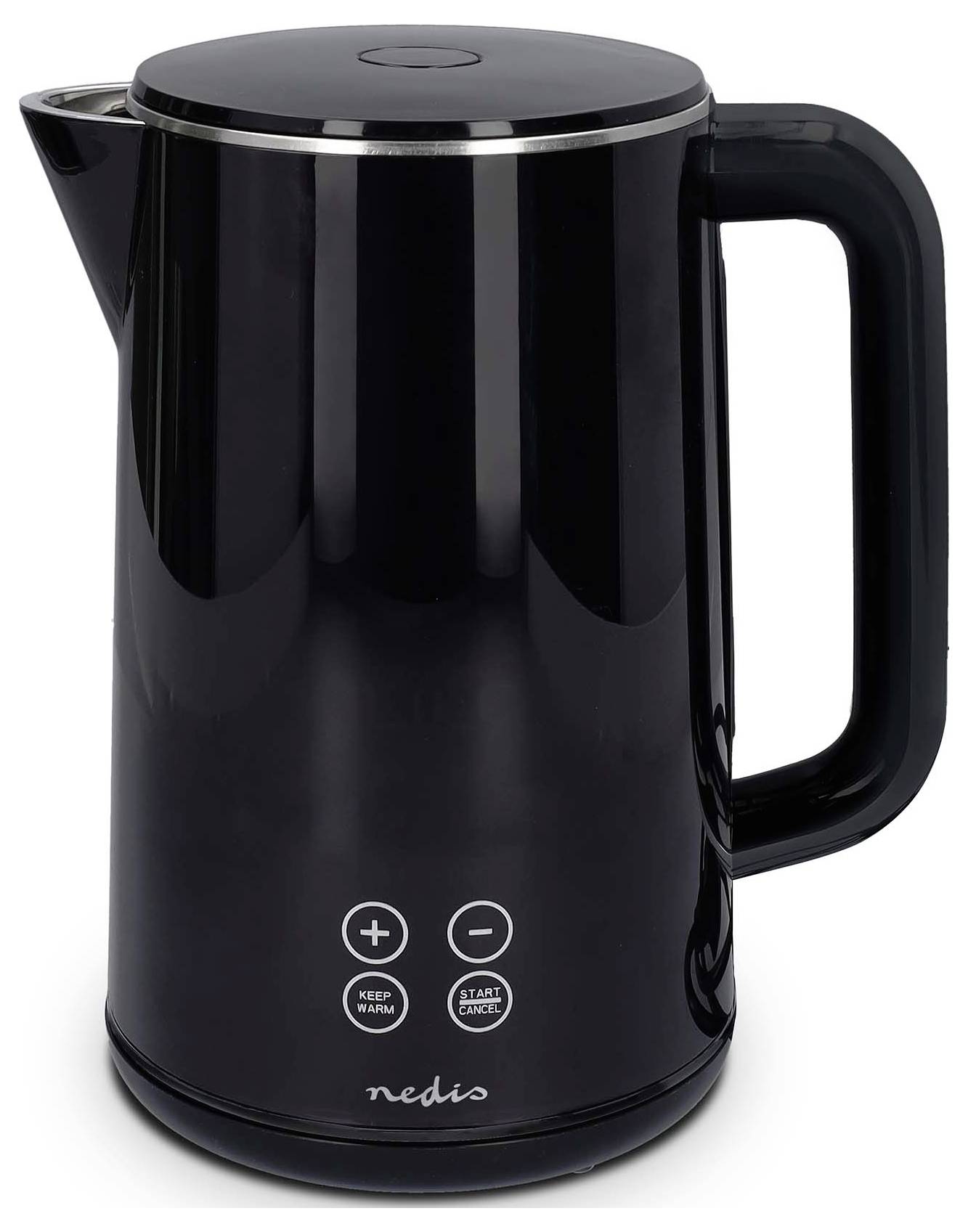 Чайник Nedis KAWK362EBK з індикатором, чорний, місткість: 1,7 л