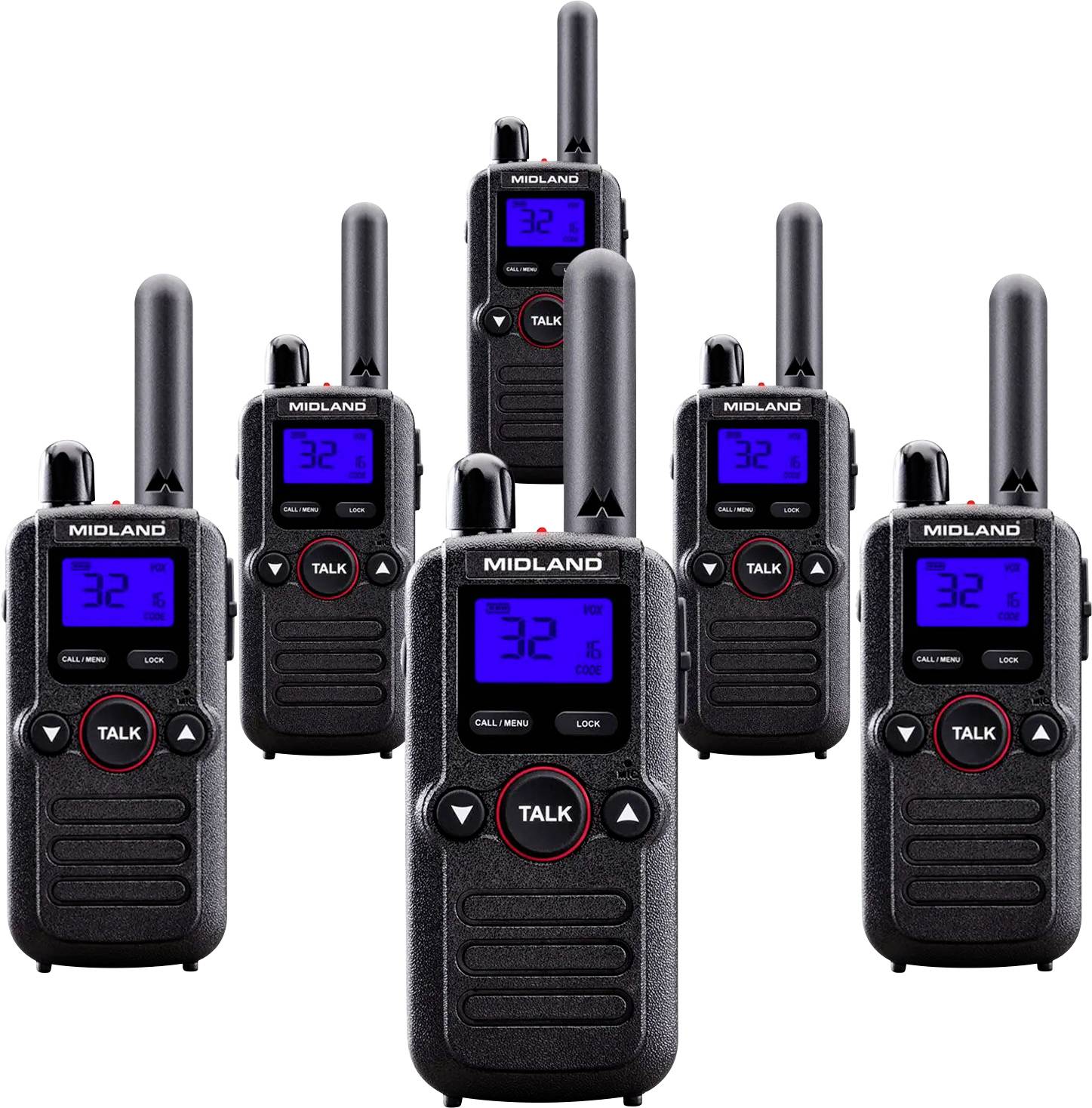 PMR Midland 6er Set Midland BR180 Business Radio