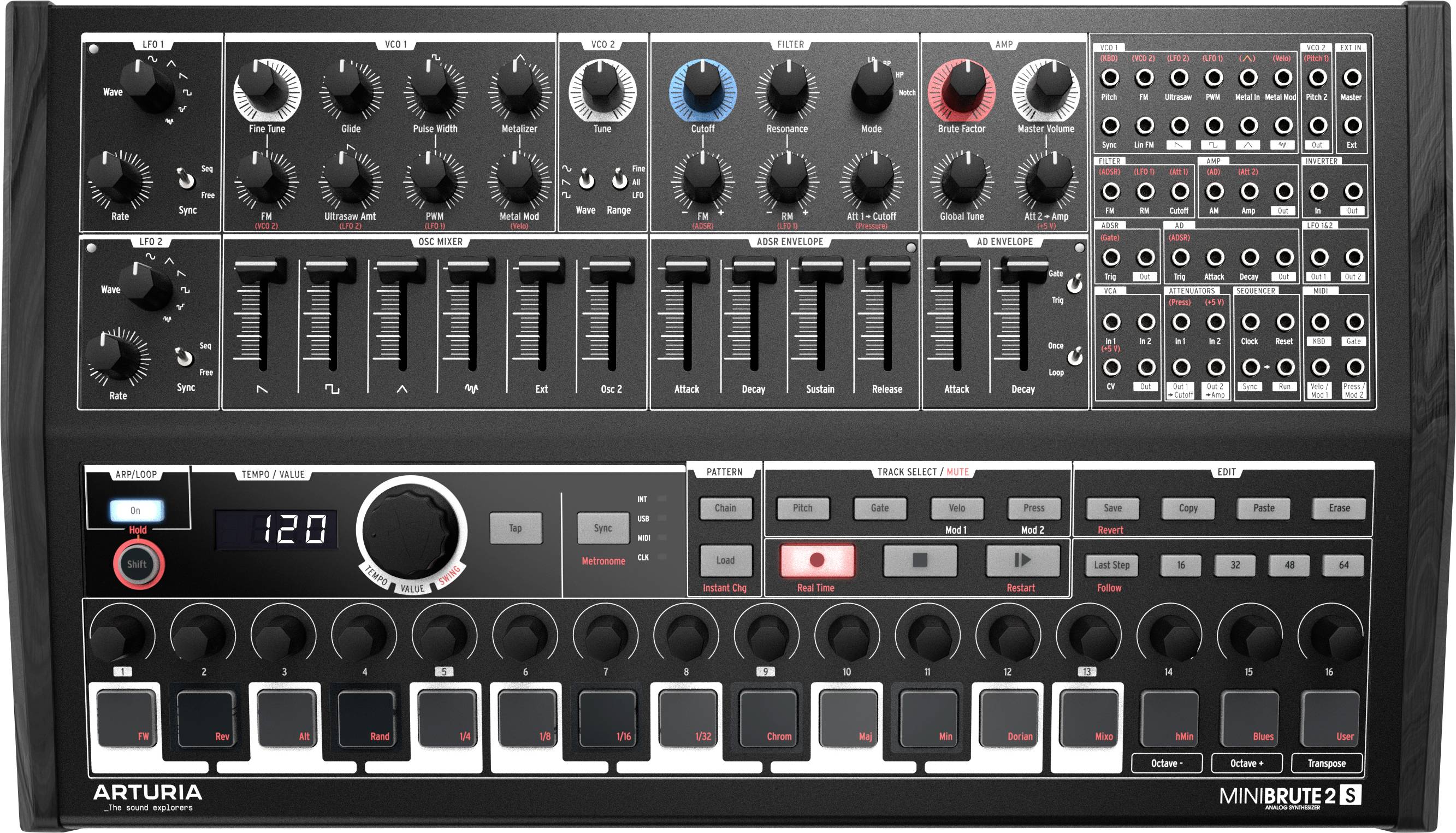 Синтезатор Arturia MiniBrute 2S 92-90058, 1 шт.