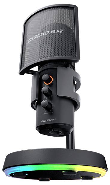 Stojakowy Mikrofon studyjny Cougar CGR-U163RGB-500MK Rodzaj transmisji danych:przewodowa-4