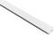 Biała, podłużna plastikowa osłona, prawdopodobnie do zarządzania kablami. Jest prosto zaprojektowana i służy celom funkcjonalnym.