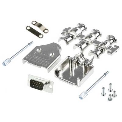 MH Connectors MHDM9-HD15MS-K Zestaw listew żeńskich D-Sub, rzędy: 3, styki: 15, 180 °, 1 szt.-0