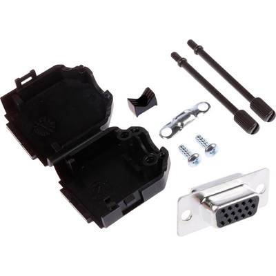 MH Connectors MHDPPK9HD15FS-K Zestaw listew żeńskich D-Sub, rzędy: 3, styki: 9, 180 °, 1 szt.-0