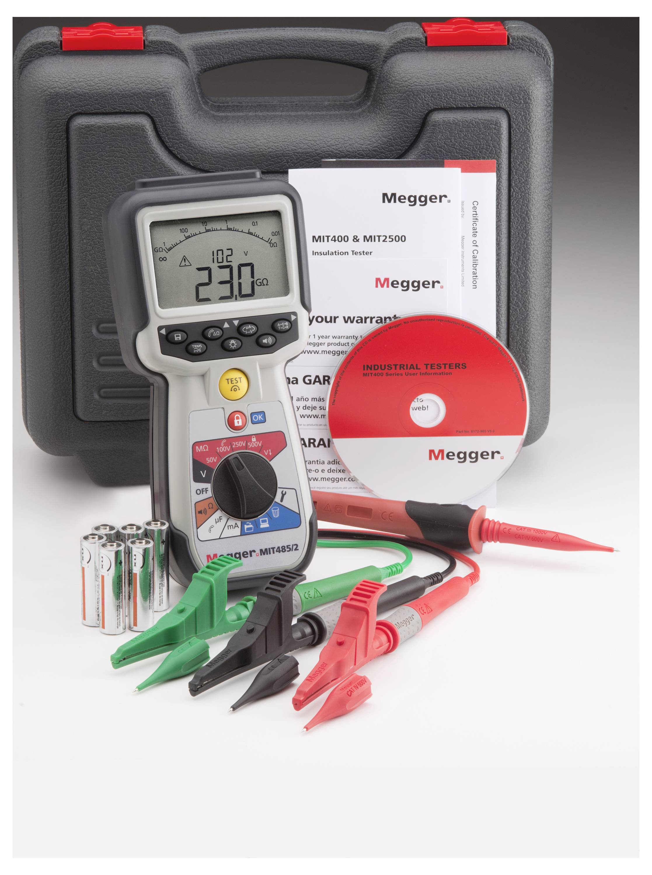 Вимірювач опору ізоляції Megger MIT485/2