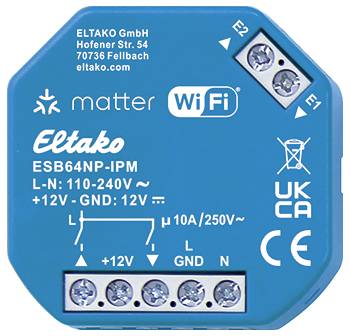 ESB64NP-IPM Затискач приводу Eltako Максимальна комутаційна потужність 2000 Вт