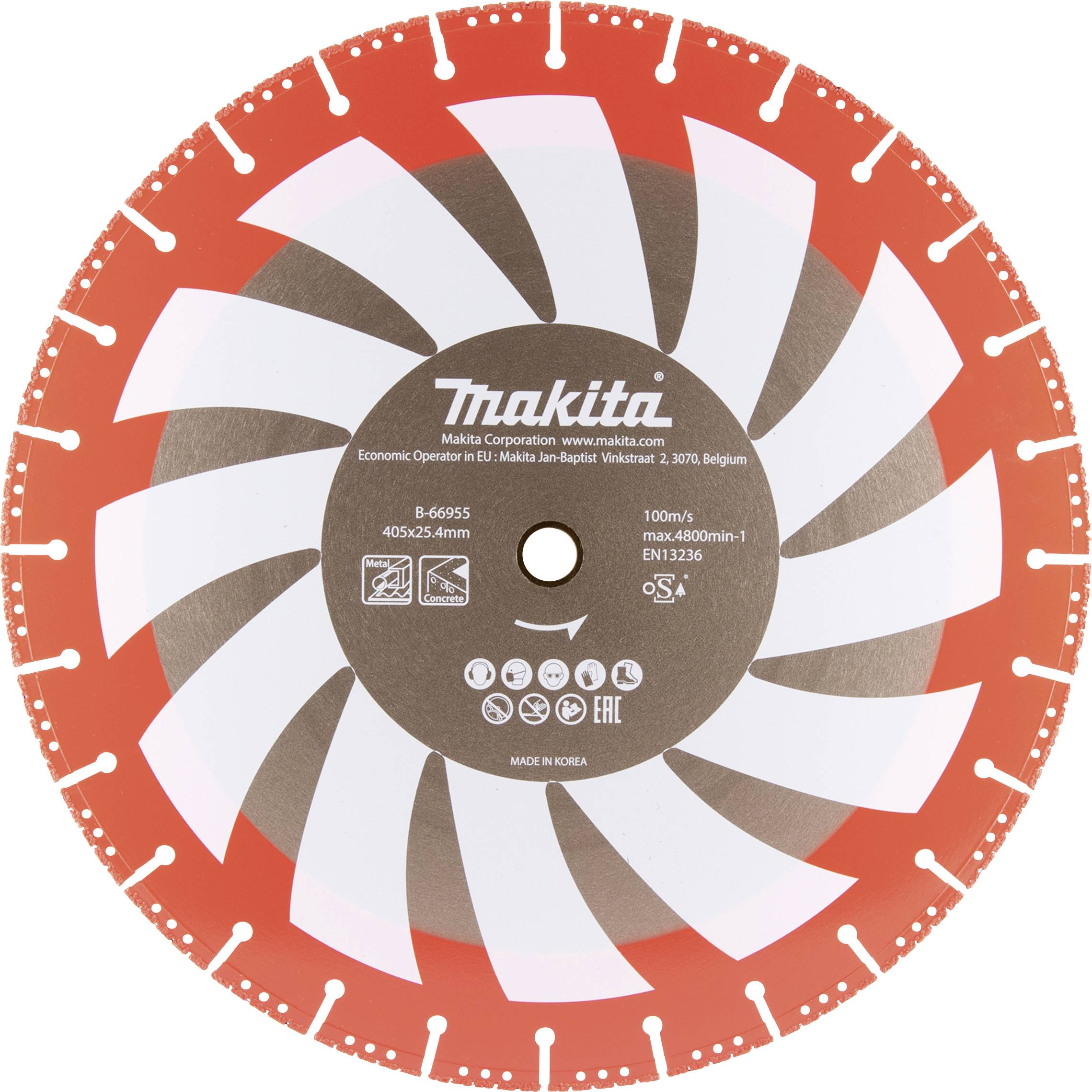 Makita B-66955 B-66955 Tarcza tnąca diamentowa Średnica 400 mm Średnica otworu 25.4 mm 1 szt.