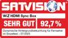 Urządzenie 'WiZ HDMI Sync Box' z oceną 'BARDZO DOBRY' (92,7%) w teście Satvision dla dynamicznego podświetlenia tła w lipcu 2025 roku.
