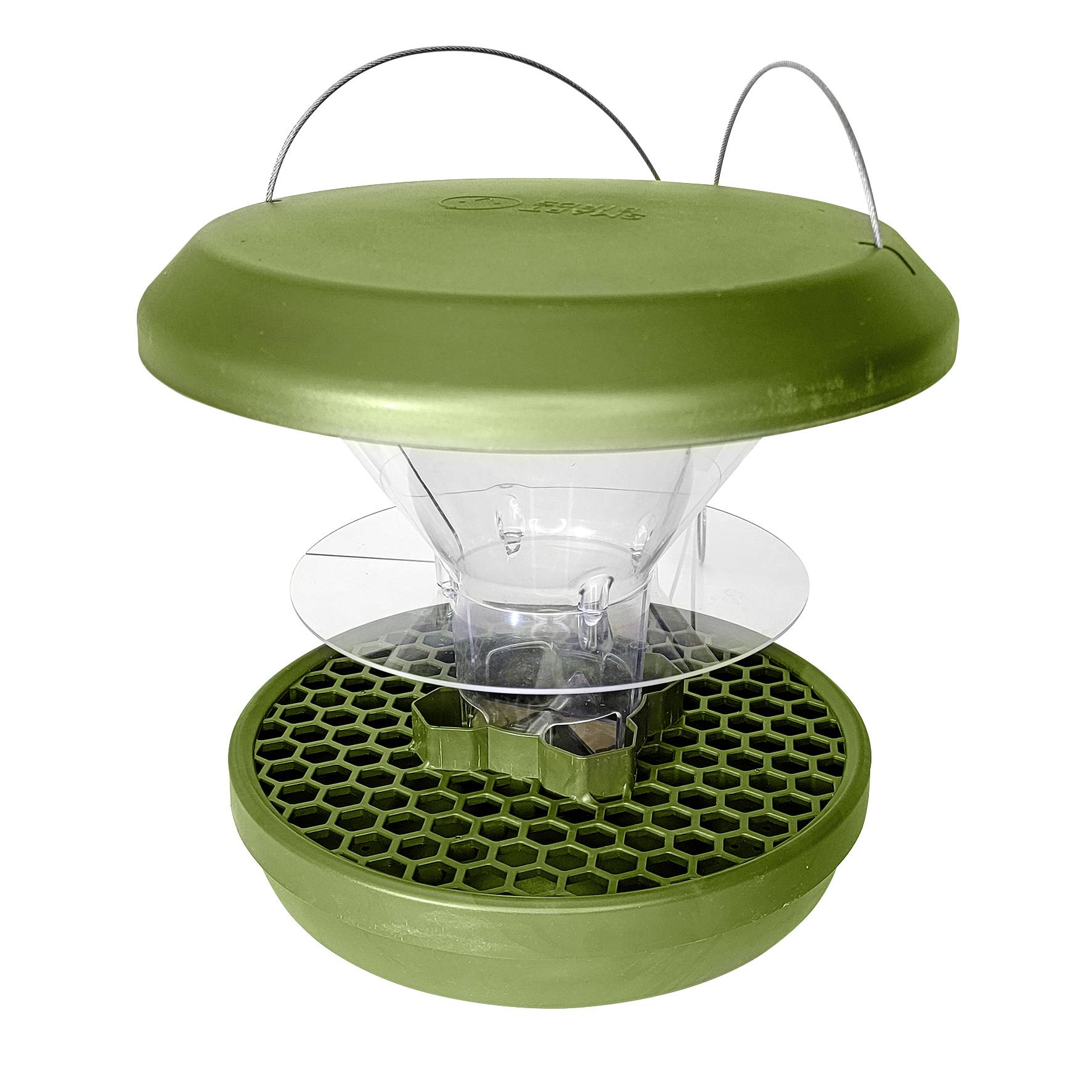 Swissinno Großvogel-Abwehr-Ring für Futtersilo Großvogel-Abwehr Ring für Vogelfutter Silos Davos und Lucerne srebrny 1 s-1