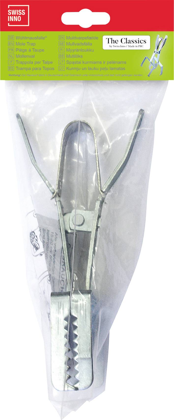 Мишоловка Swissinno Wühlmaus-Zangenfalle Classic, verzinkt 1 703 001