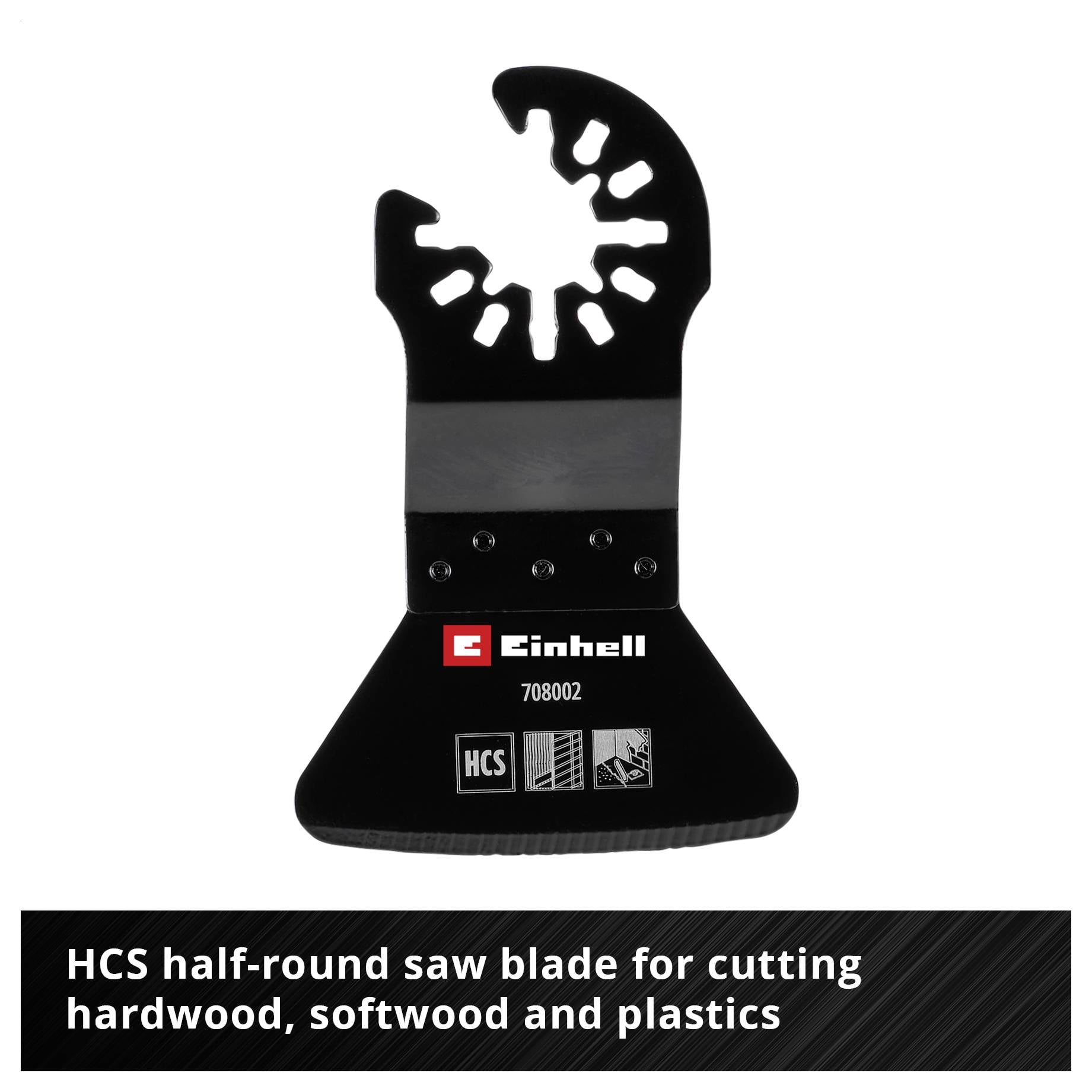 Czarne, wytrzymałe piłę z węglowej stali, przeznaczone do wysokiej odporności na obciążenia; nazwa marki 'Einhell' widoczna z przodu.