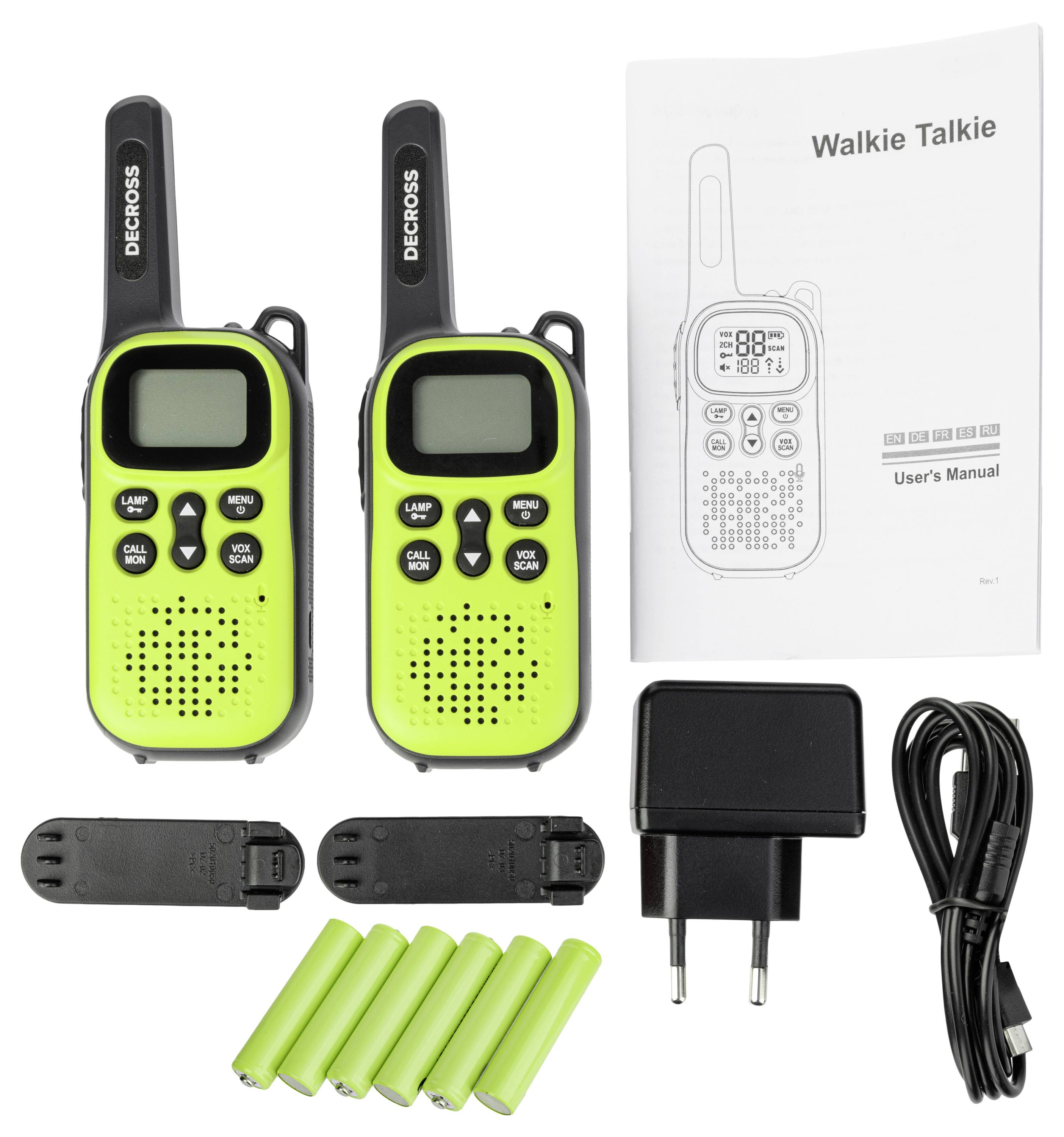 DECROSS DC44 Grün 2er-Set DC4412103302000 Radiotelefon PMR-10
