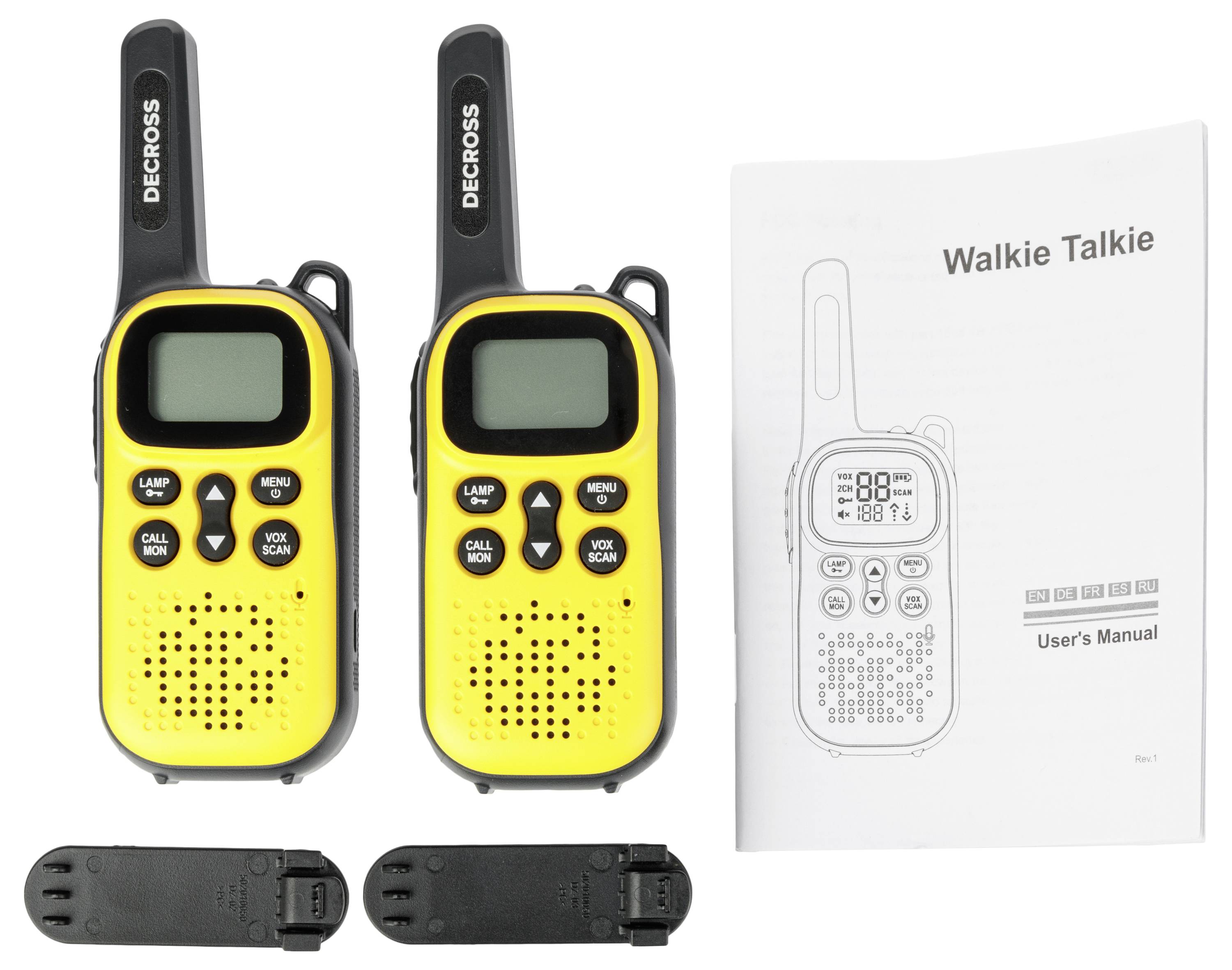 DECROSS DC43 Gelb 2er-Set DC4311100002000 Radiotelefon PMR-10