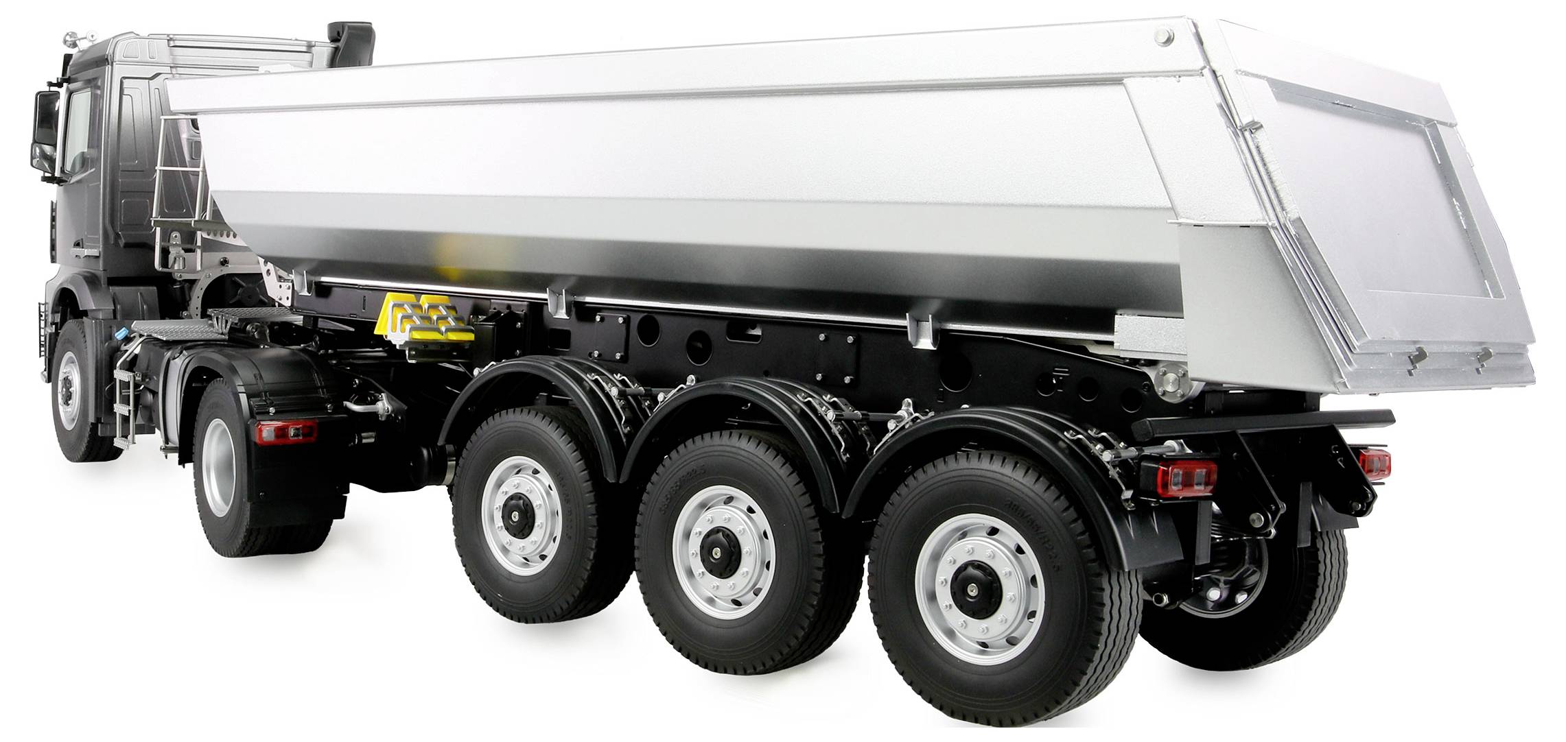 Samochód RC dla początkujących Amewi Mercedes-Benz Arocs Sattelzug mit Kippauflieger 4x4 1:14 RTR anthrazit 1:14 RtR-3