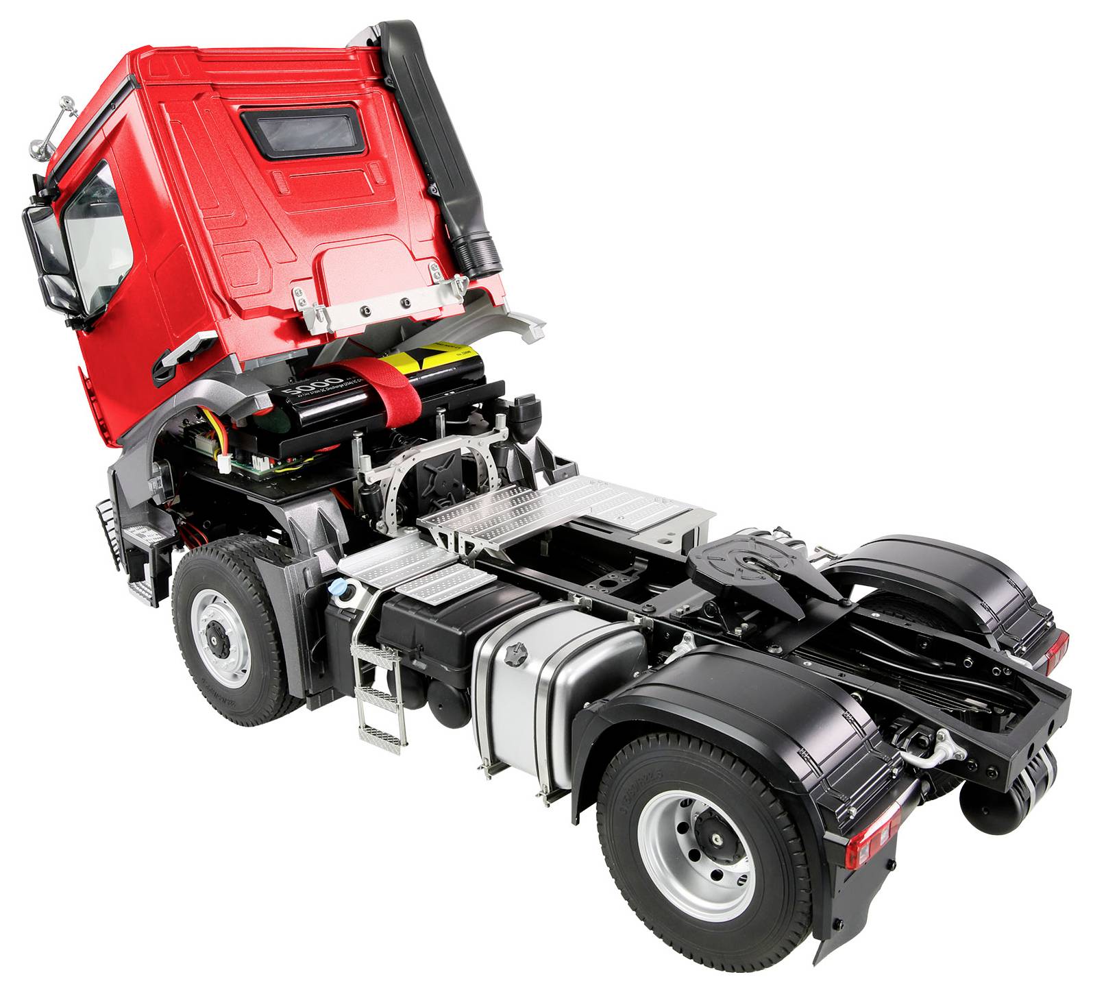 Model RC dla początkujących z dodatkowymi funkcjami Amewi Mercedes-Benz Arocs Sattelzug mit Kippauflieger 1:14 RtR-4