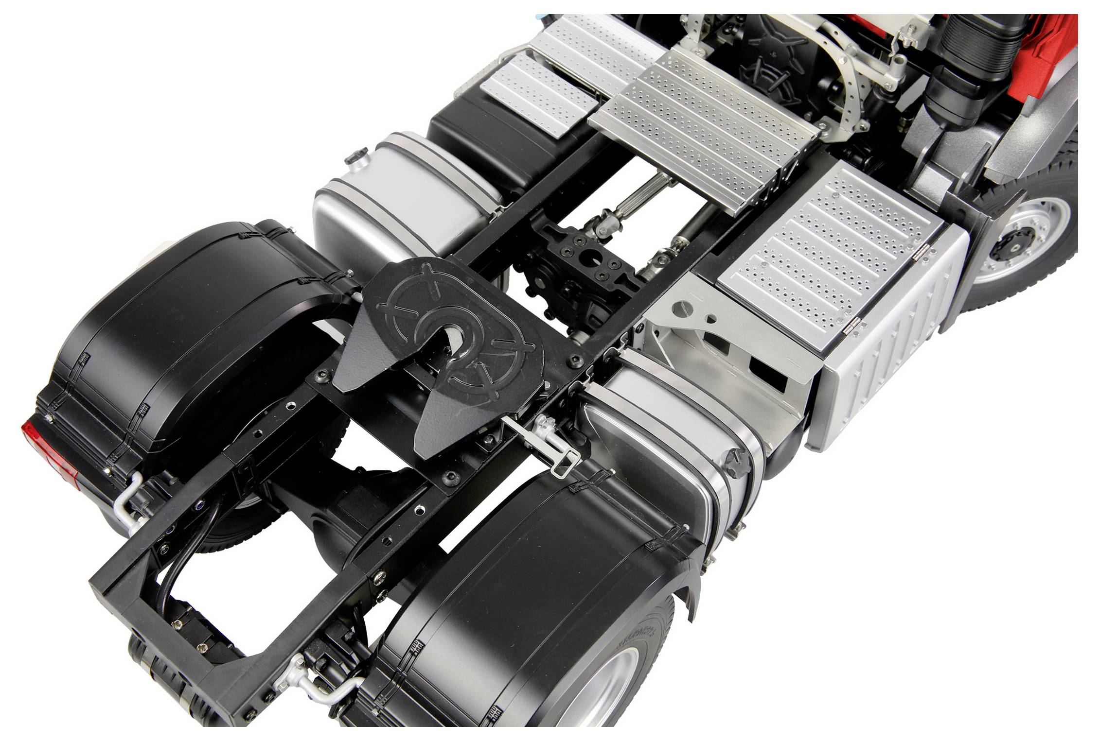 Model RC dla początkujących z dodatkowymi funkcjami Amewi Mercedes-Benz Arocs Sattelzug mit Kippauflieger 1:14 RtR-6