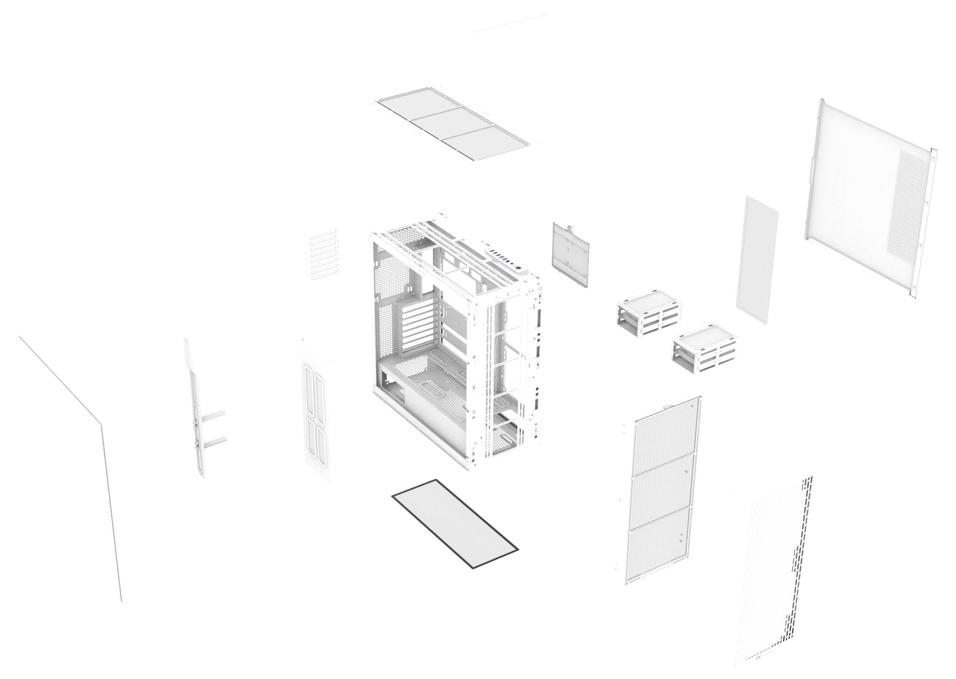 Thermaltake AX500 Snow White Full Tower Obudowa gamingowa śnieżna biel-18
