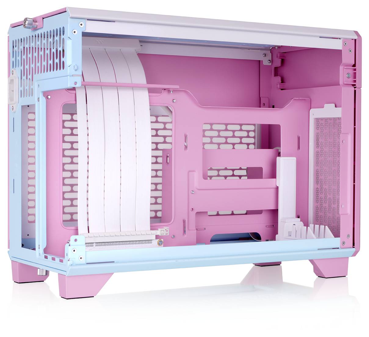 Thermaltake TR100 Bubble Pink Mini Tower Obudowa gamingowa różowy Bubblegum-2